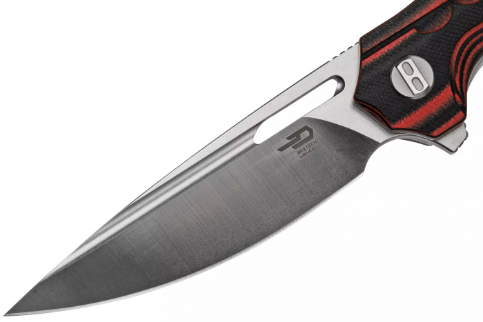 Складной нож Bestech Ornetta, сталь N690, рукоять черно-красная G10/карбон