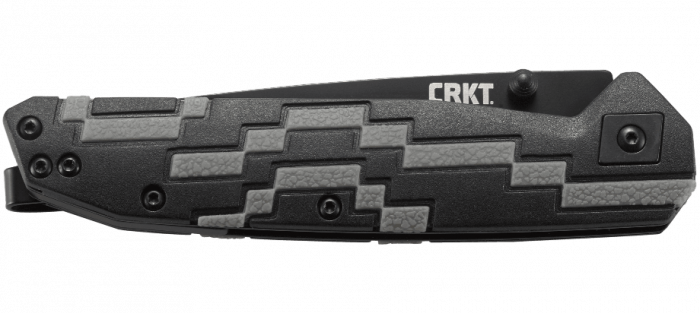 Полуавтоматический складной нож Hyperspeed, CRKT 7020, сталь 8Cr14MoV Black Oxide Coating, рукоять термопластик GRN