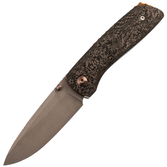 Складной нож Mandalorian Custom Assassin, сталь M390, рукоять Carbon Fiber/Timascus